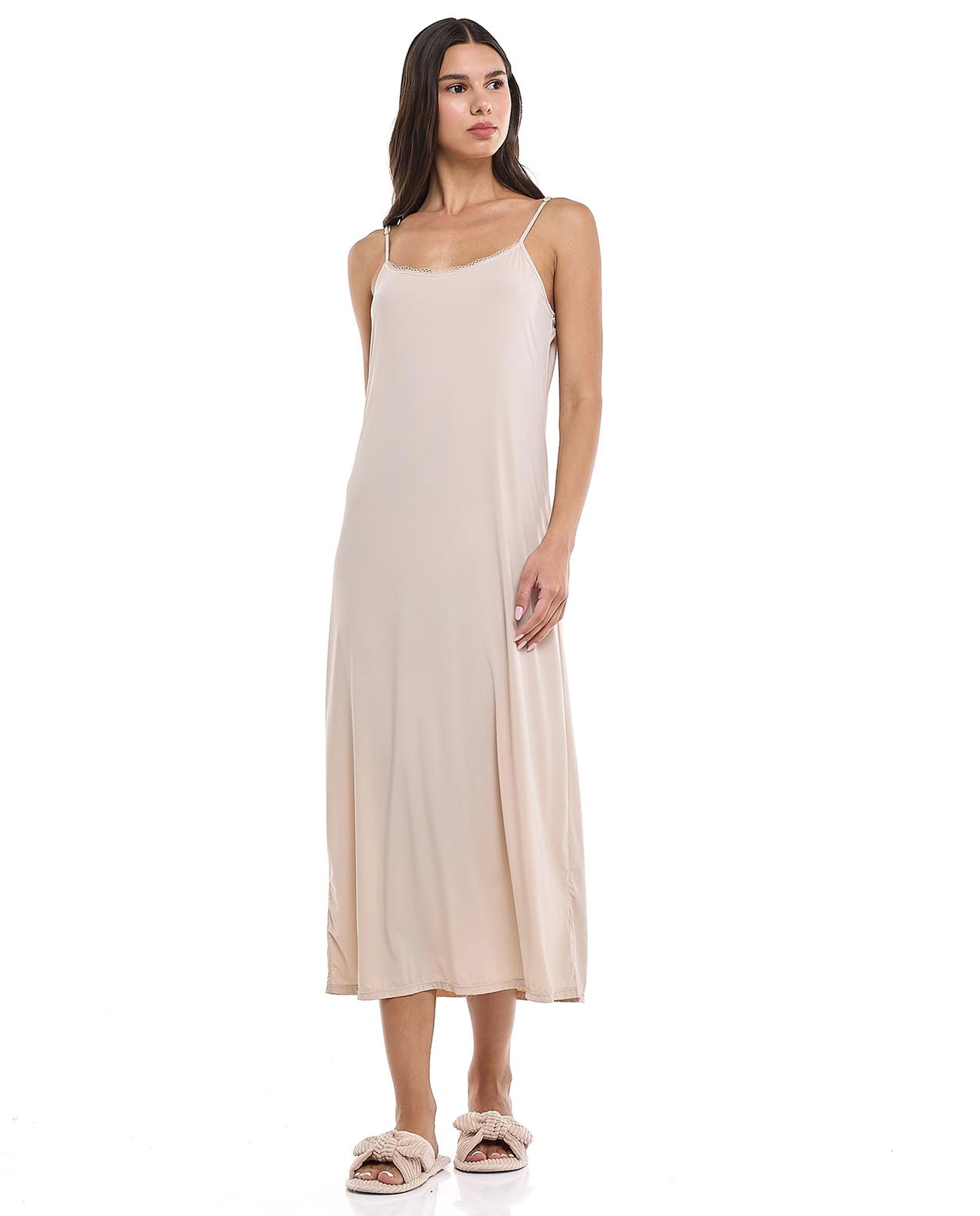 Solid Night Slip Dress