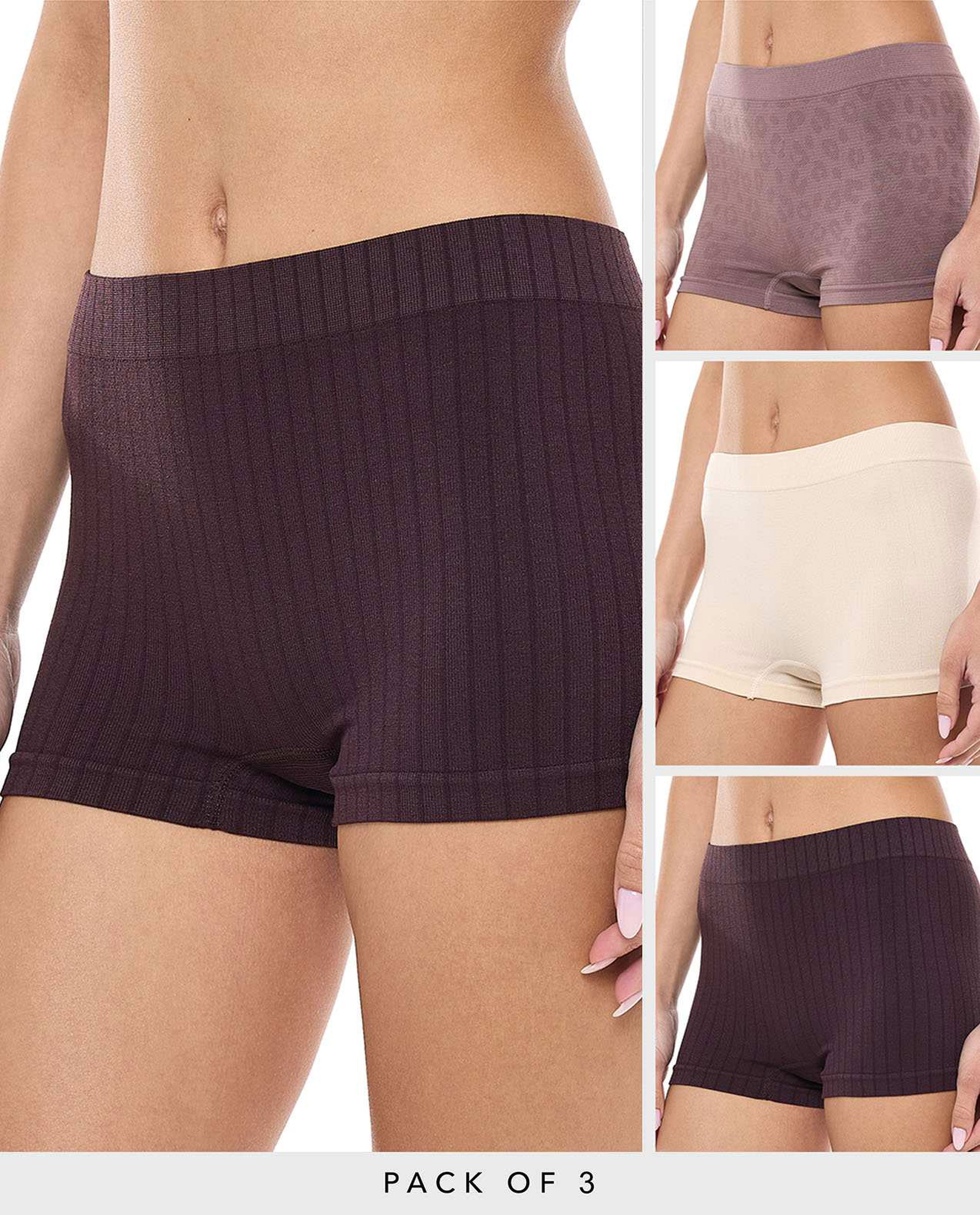 3 Pack Seamless Boyshorts
