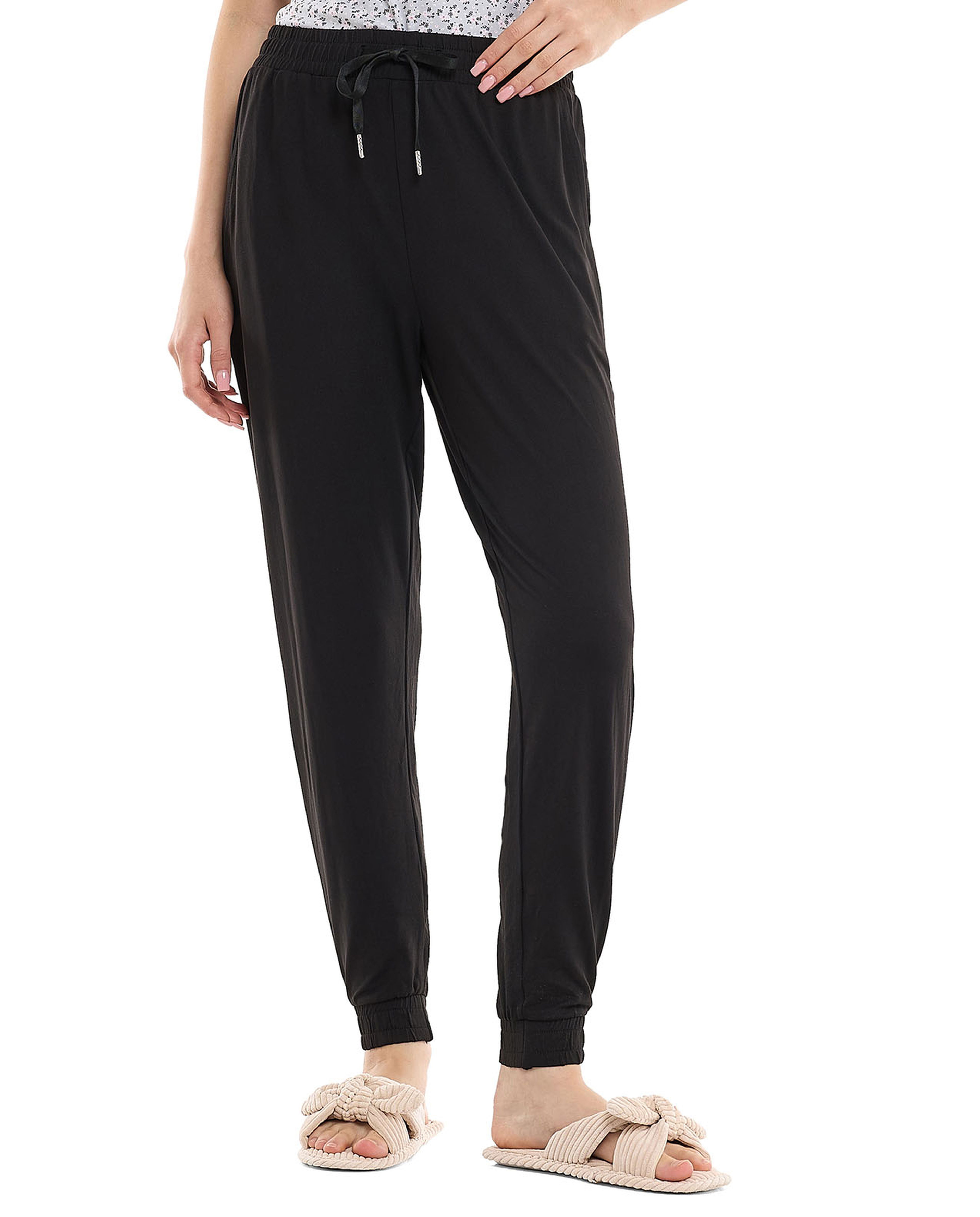 Solid Joggers with Drawstring Waist
