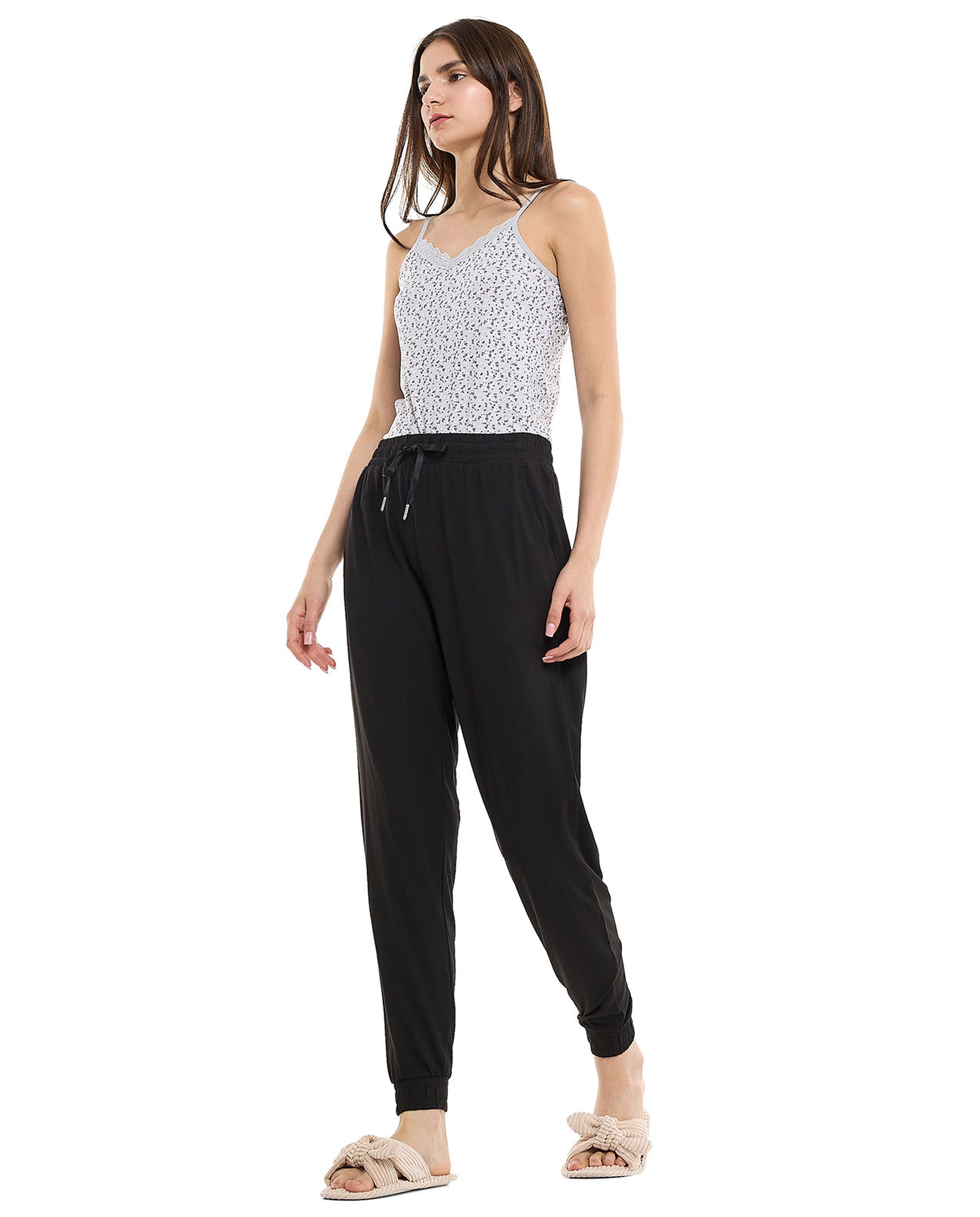 Solid Joggers with Drawstring Waist