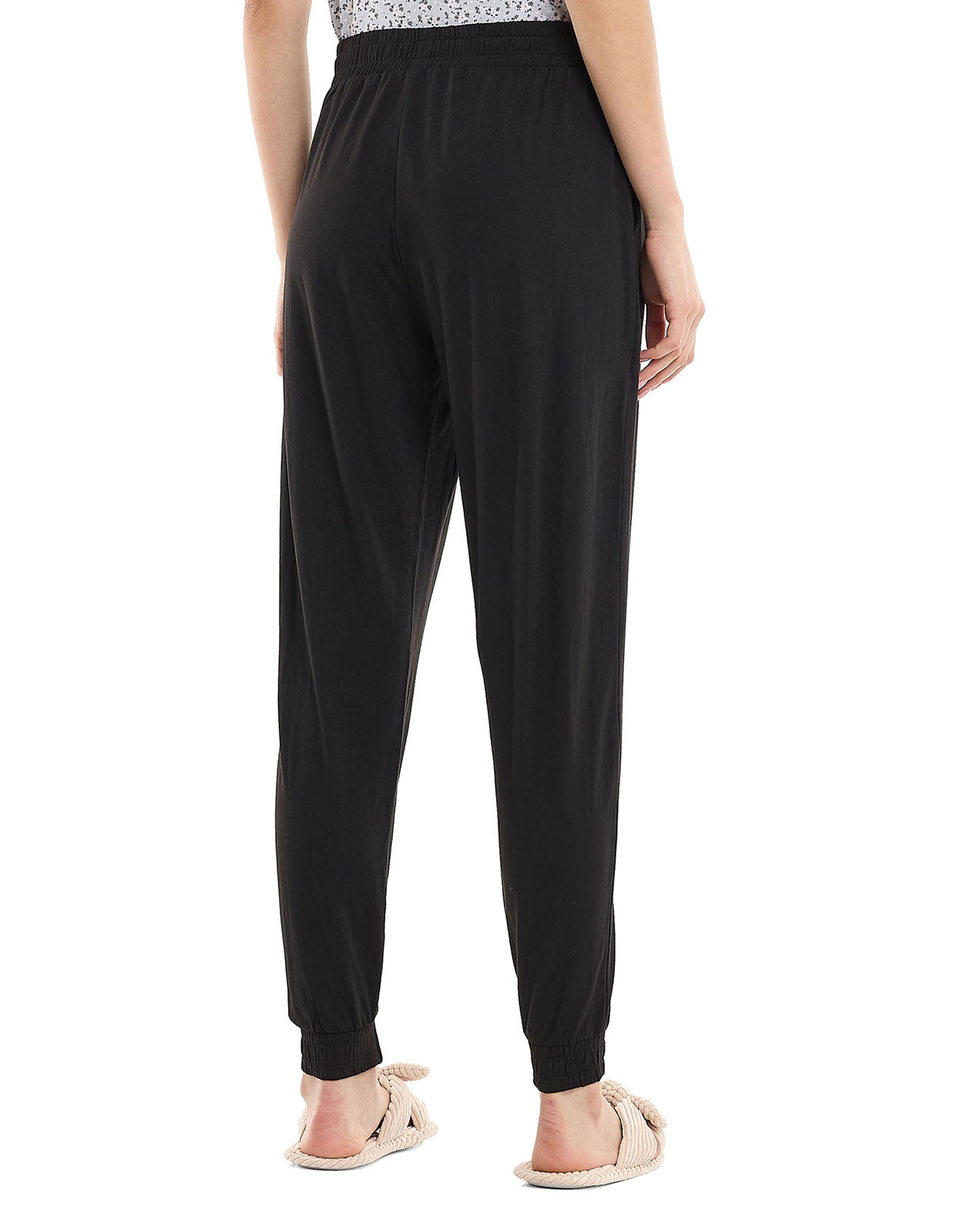 Solid Joggers with Drawstring Waist