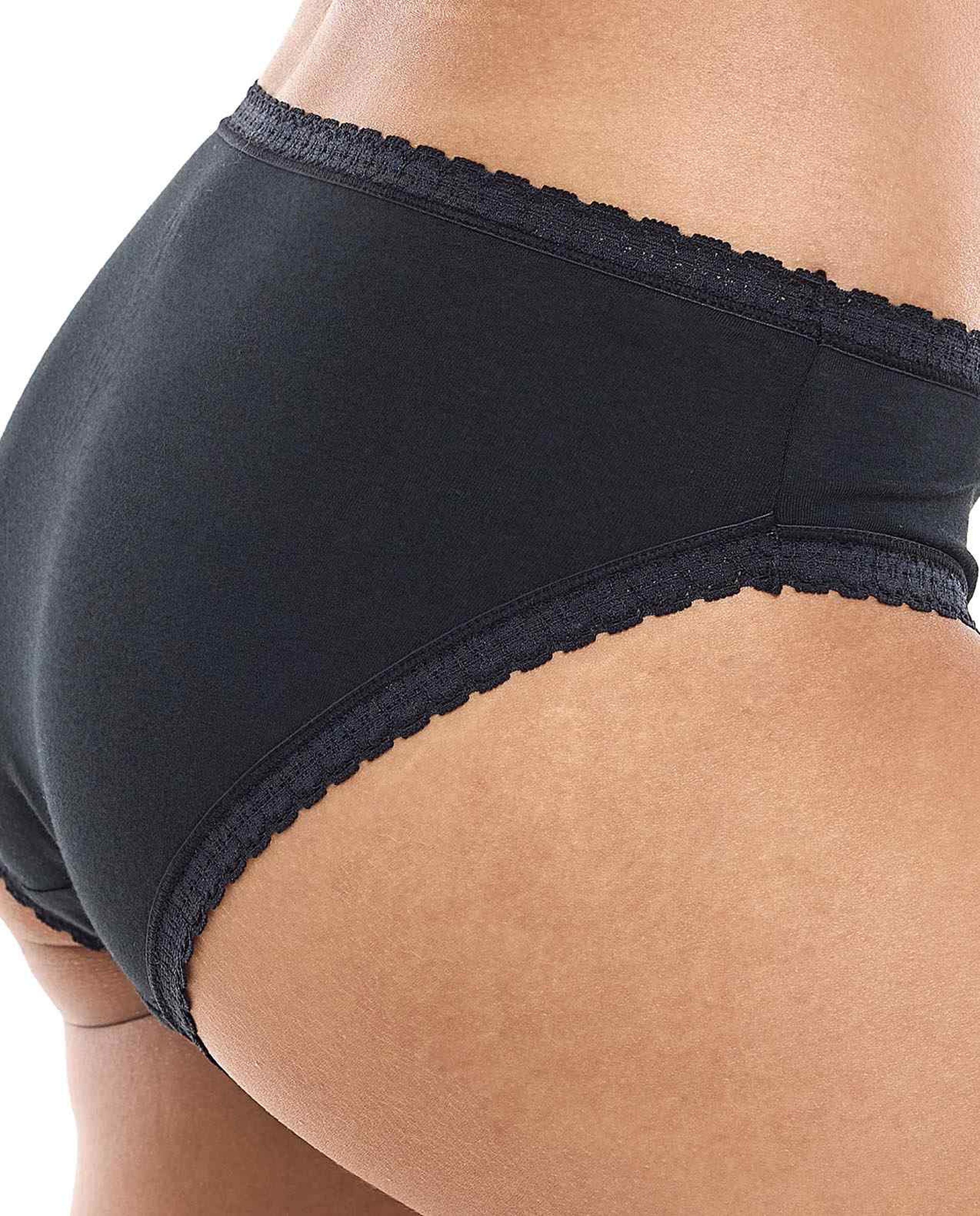 Pack of 3 Lace Trim Bikini Briefs