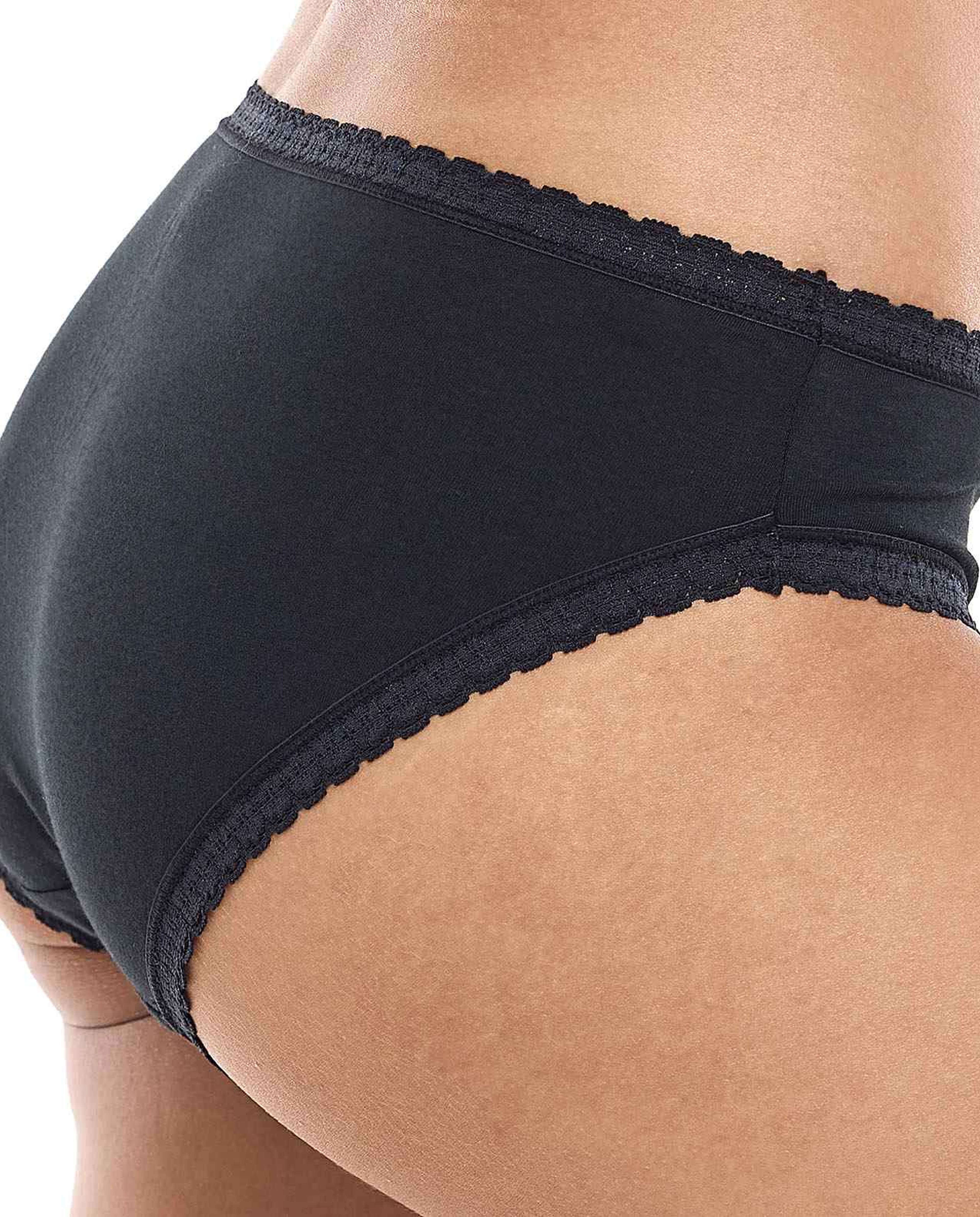 Pack of 3 Lace Trim Bikini Briefs