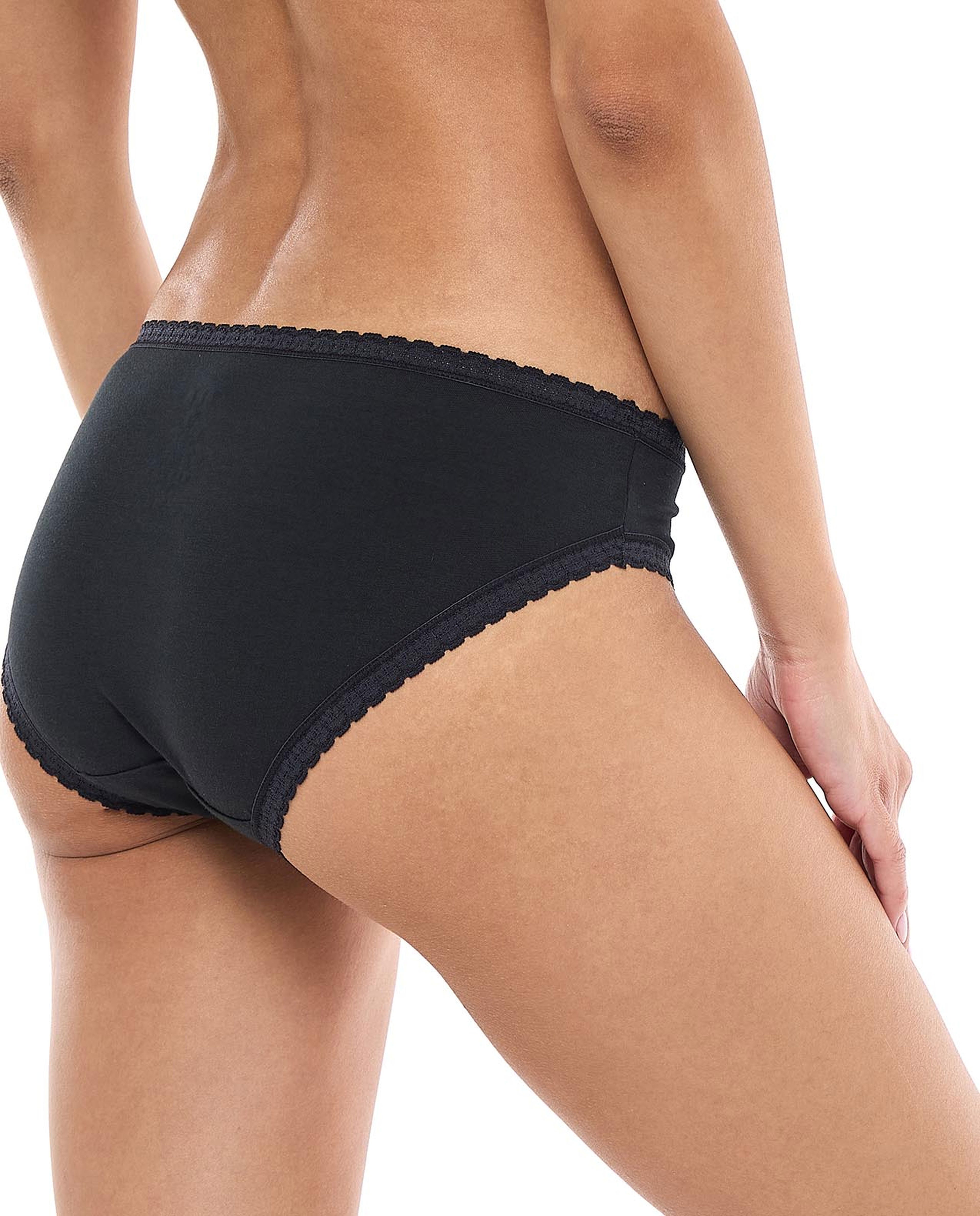 Pack of 3 Lace Trim Bikini Briefs
