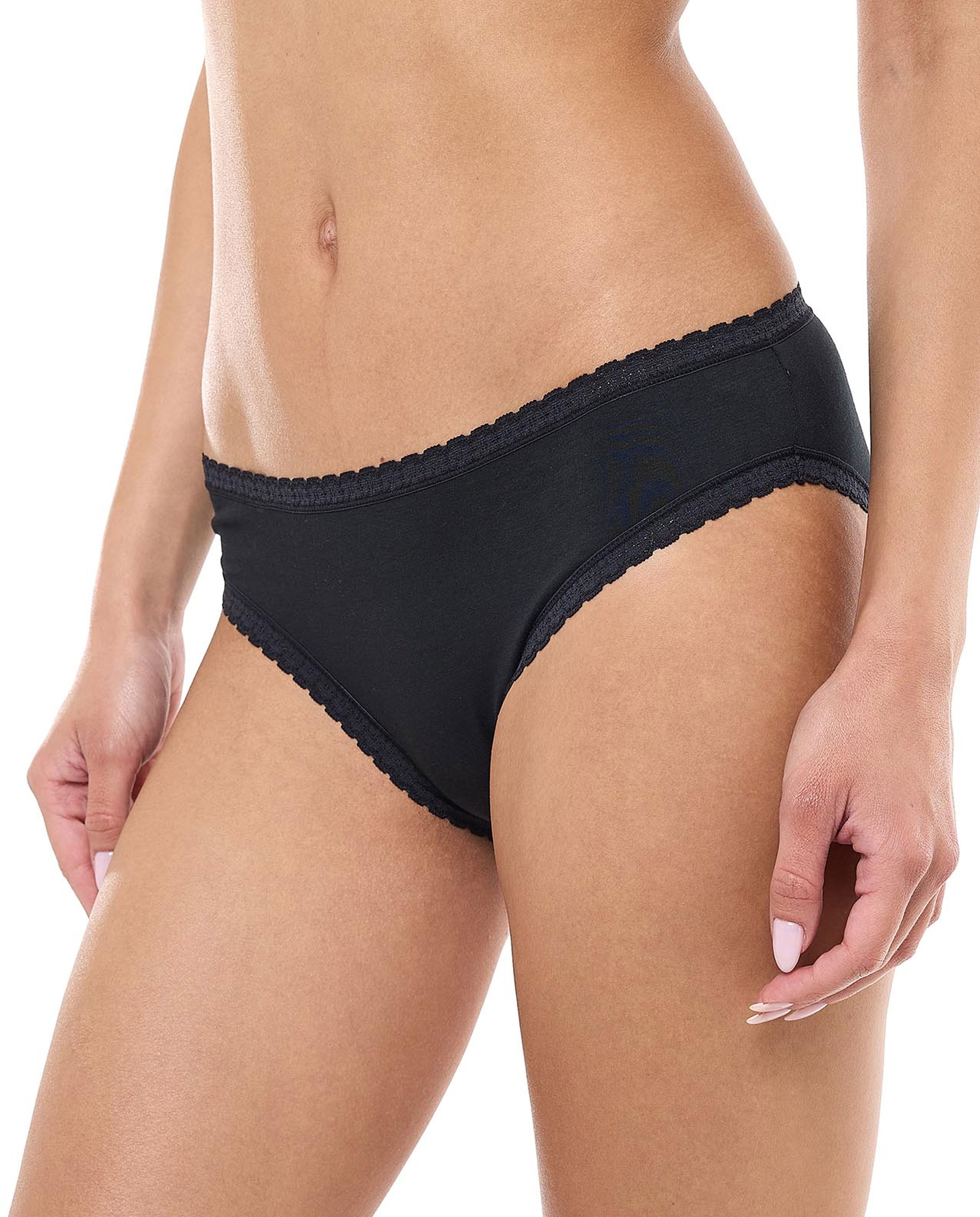 Pack of 3 Lace Trim Bikini Briefs
