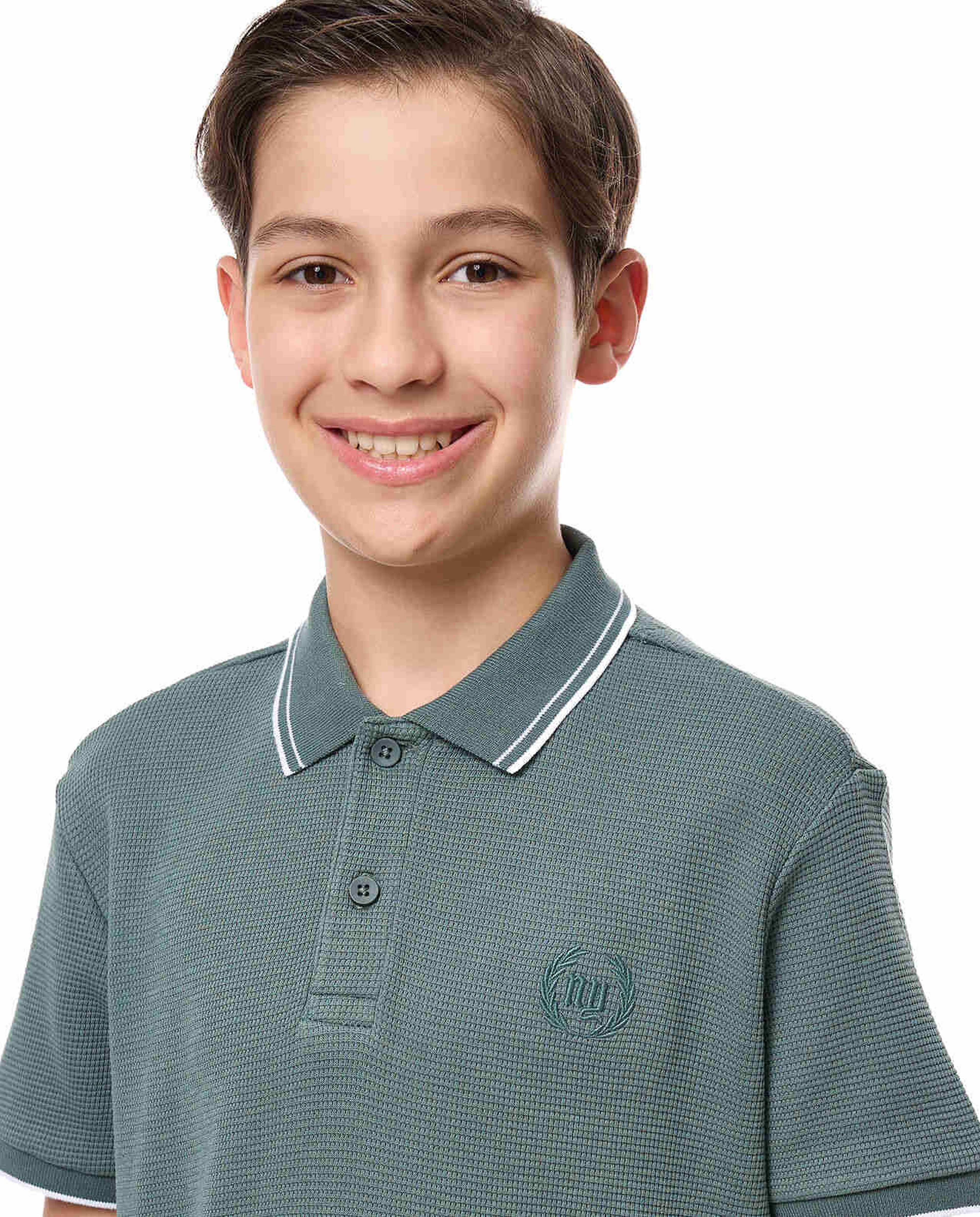 Embroidered Detail Polo T-Shirt with Short Sleeves