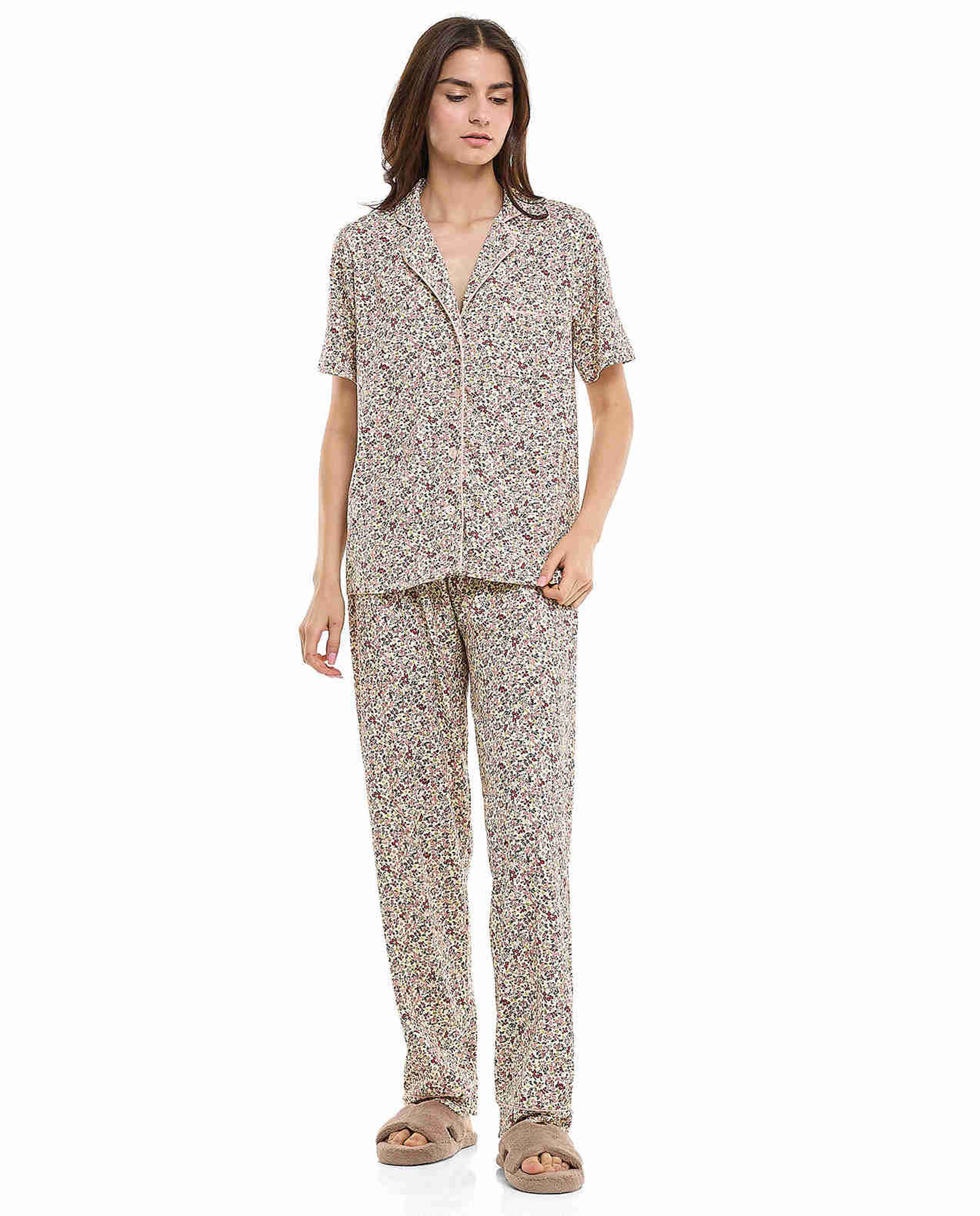 Floral Printed Pyjama Set