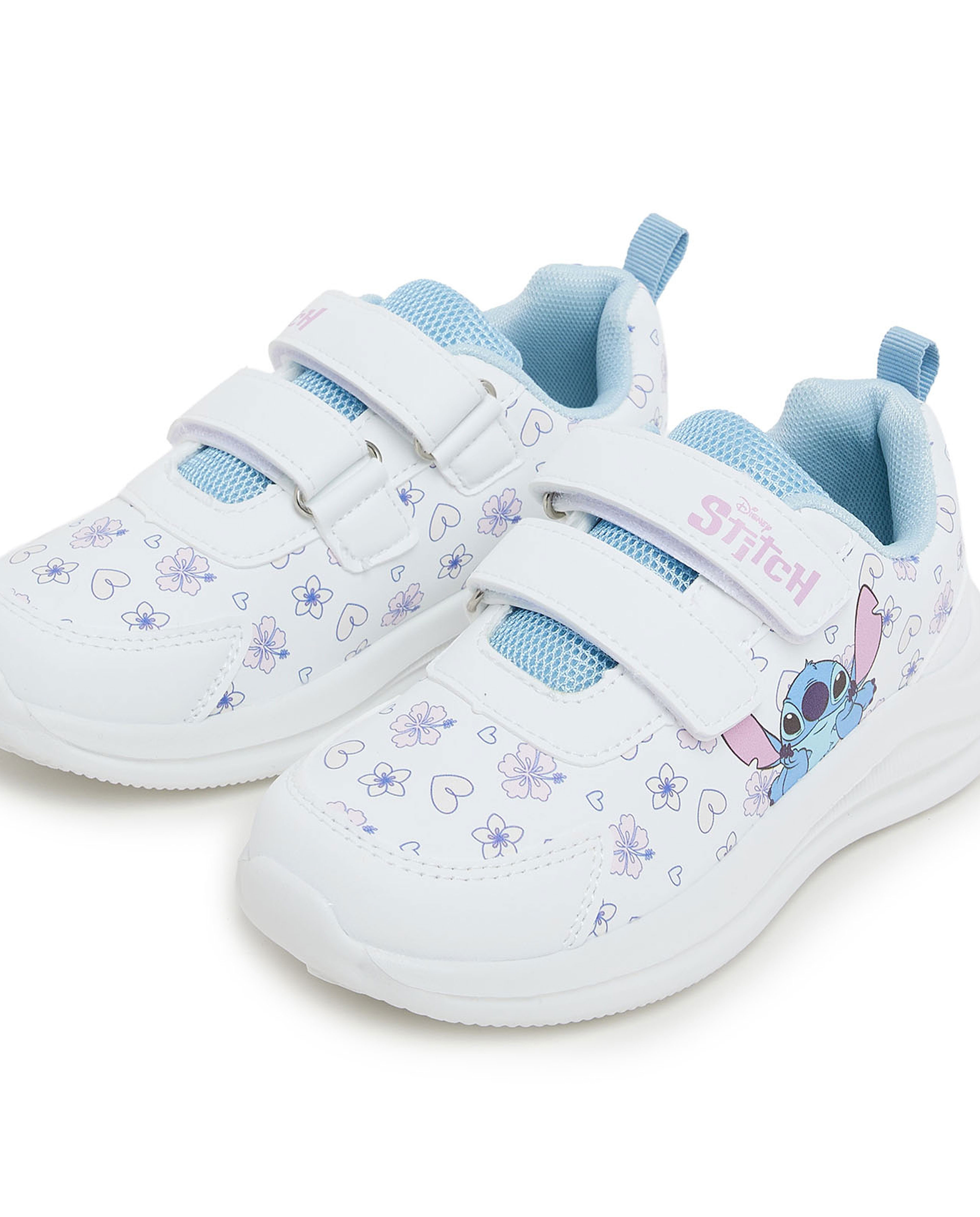 Stitch Printed Velcro Closure Shoes