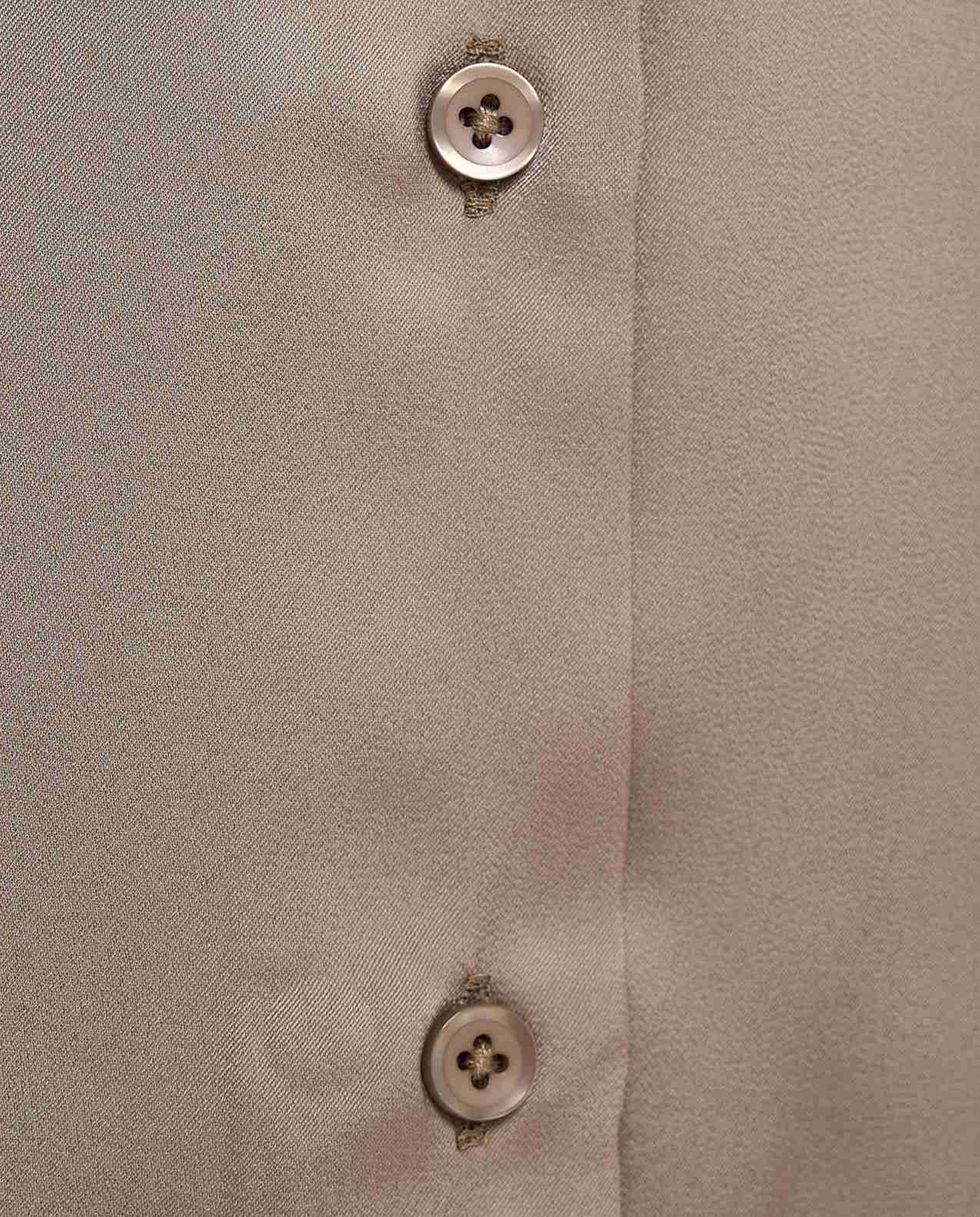 Solid Shirt with Classic Collar and Long Sleeves