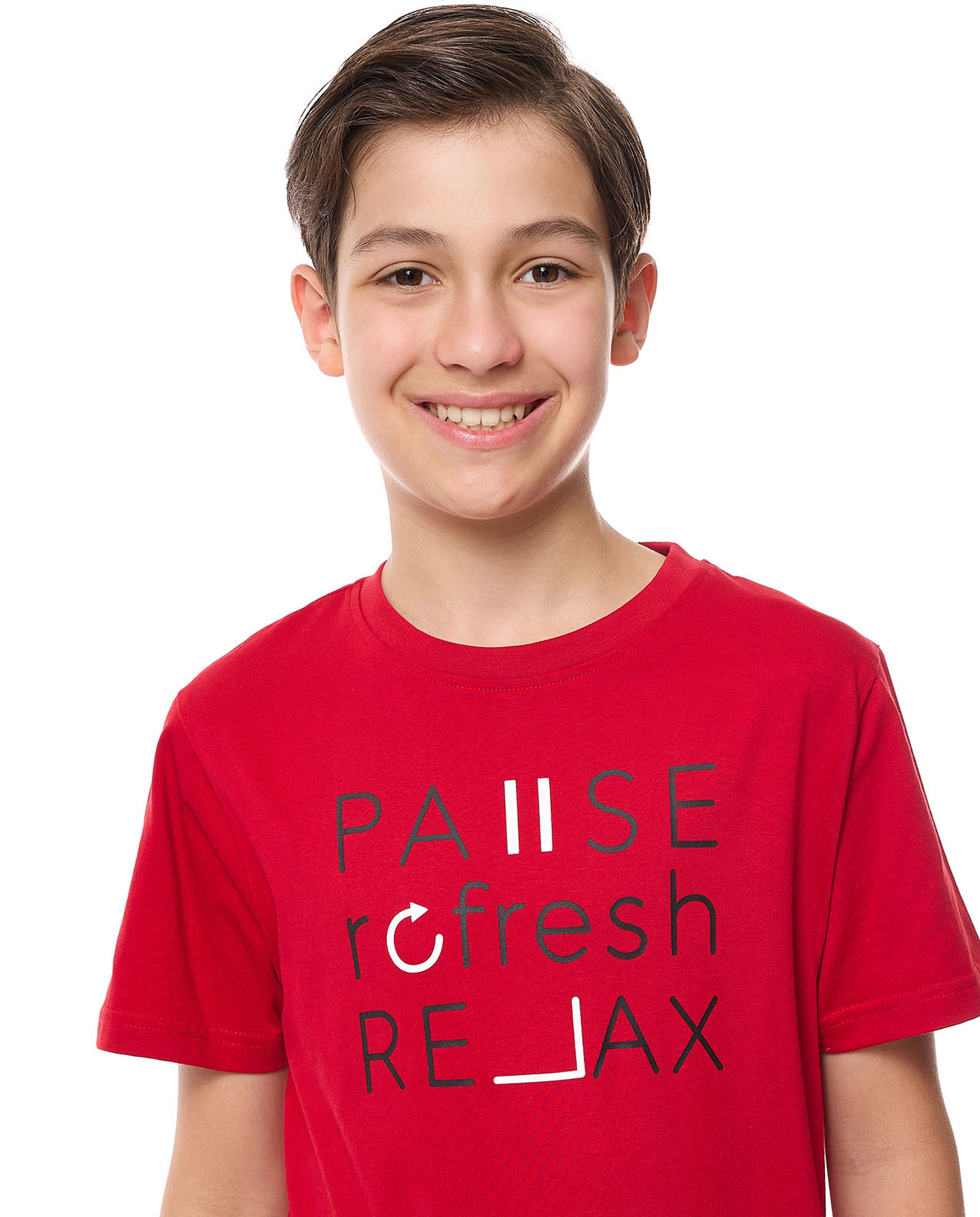 Printed T-Shirt with Crew Neck and Short Sleeves