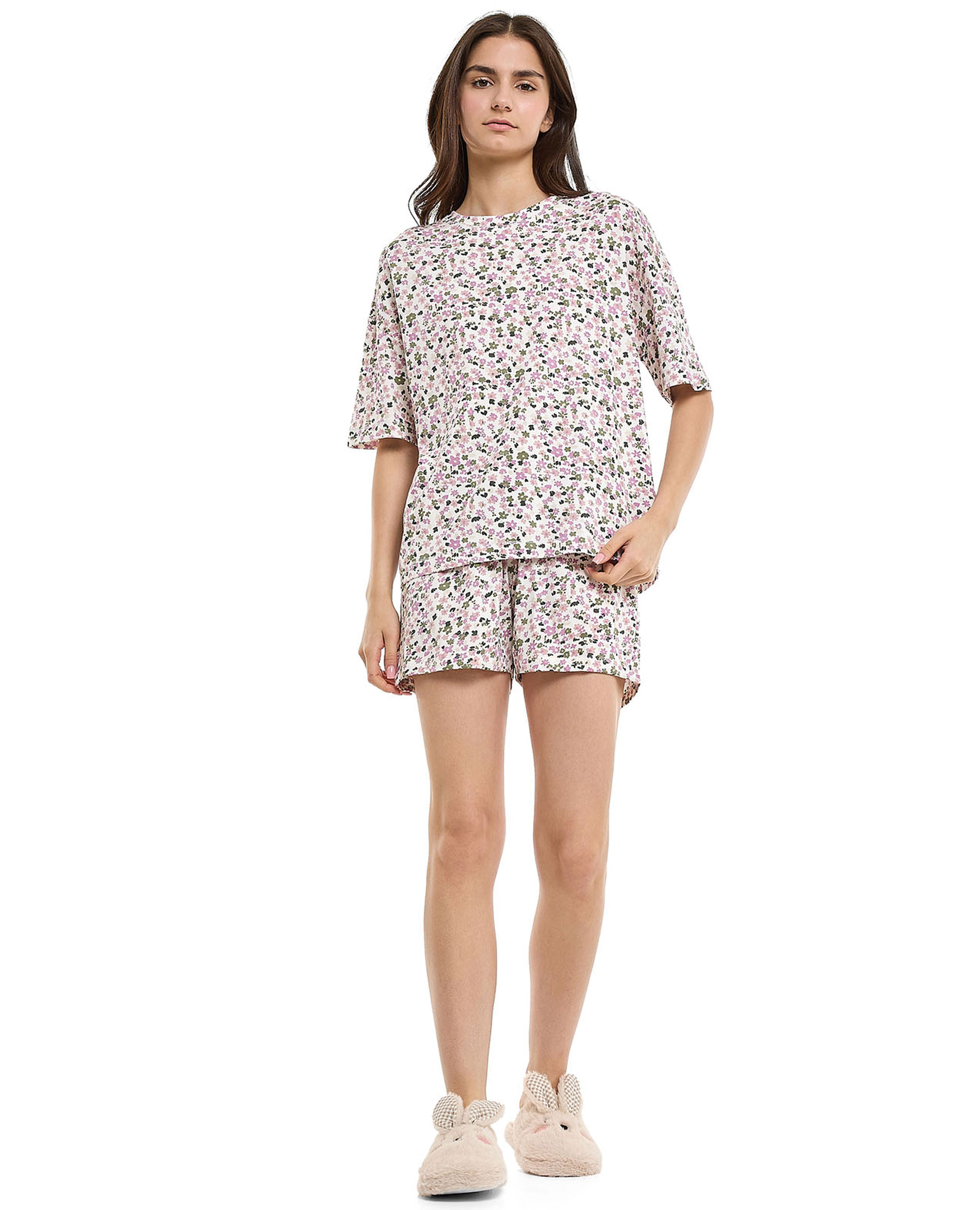 Printed Shorty Pyjama Set