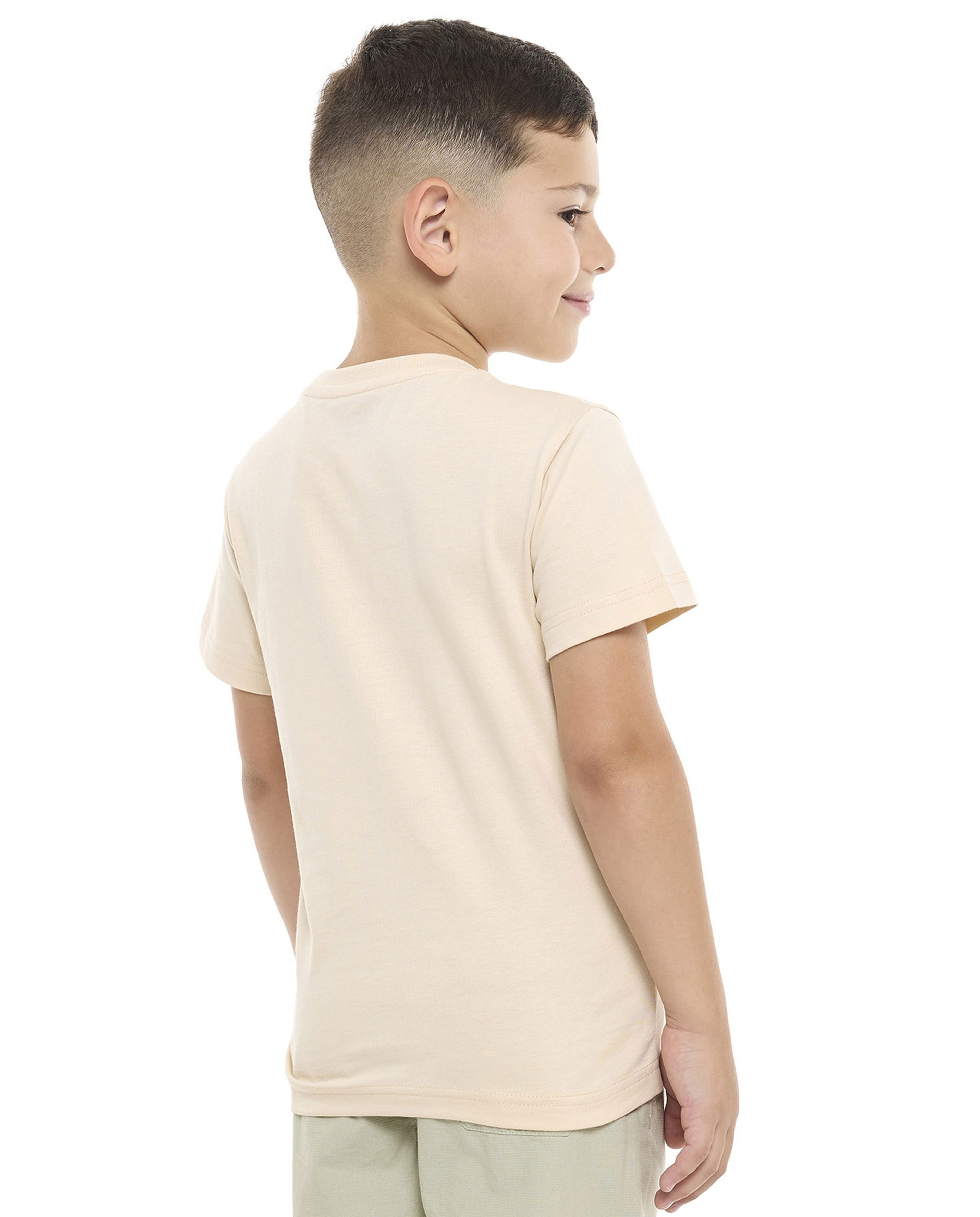 Printed T-Shirt with Crew Neck and Short Sleeves