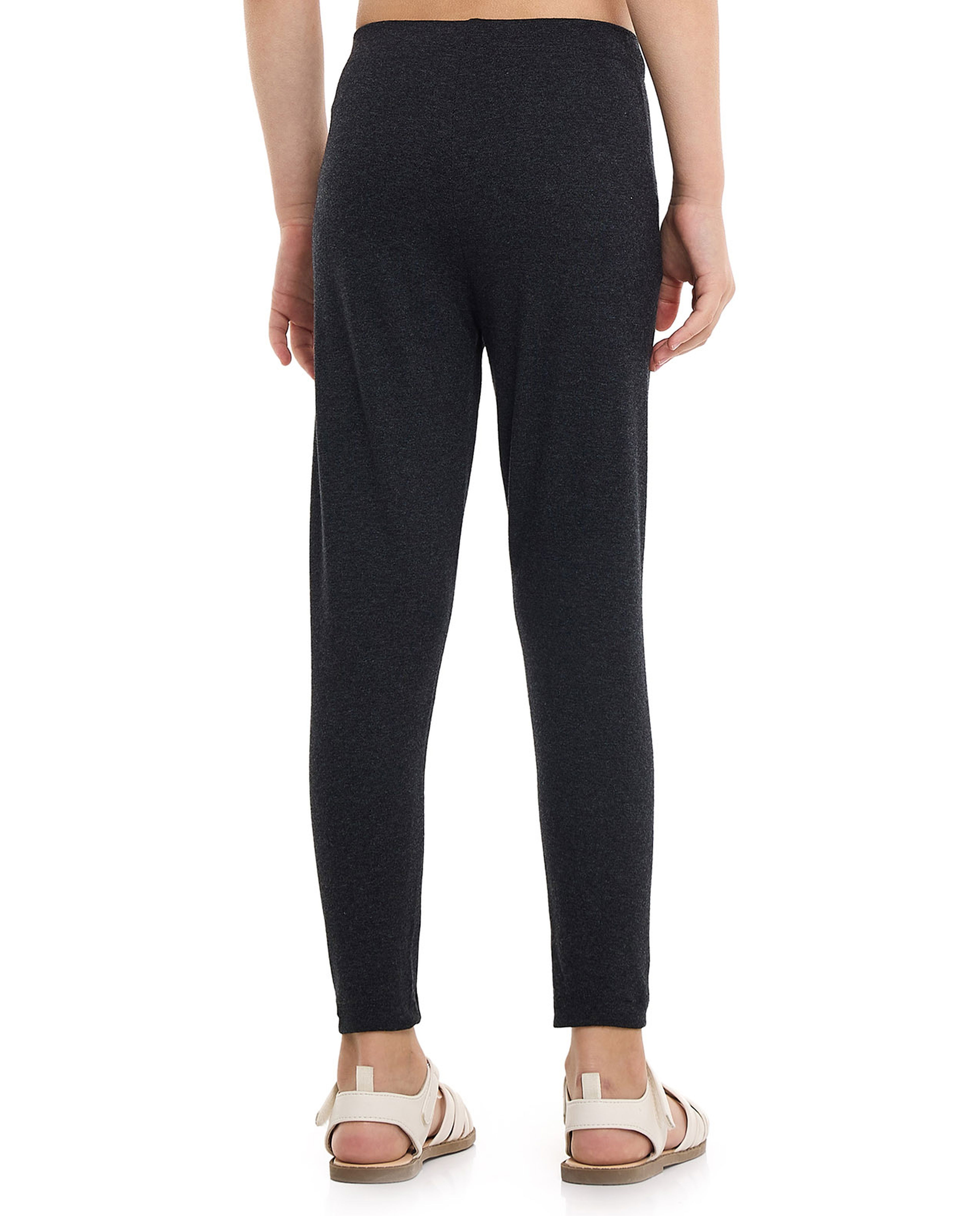 Solid Leggings with Elastic Waist
